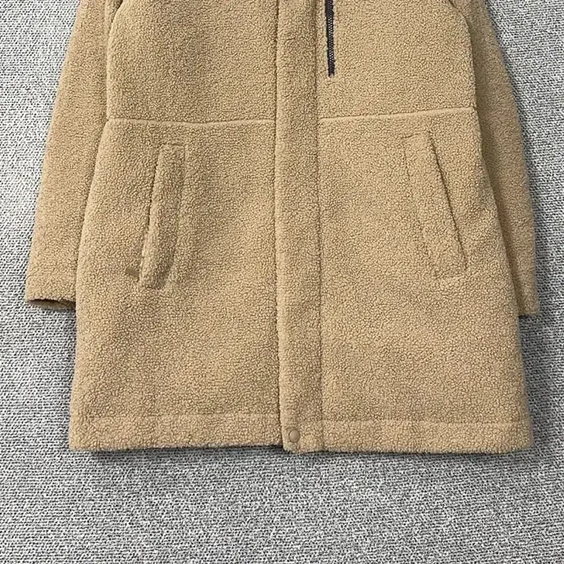 네파 베이지 로고 캐주얼 양털 뽀글이 후리스 코트 M 상품이미지4