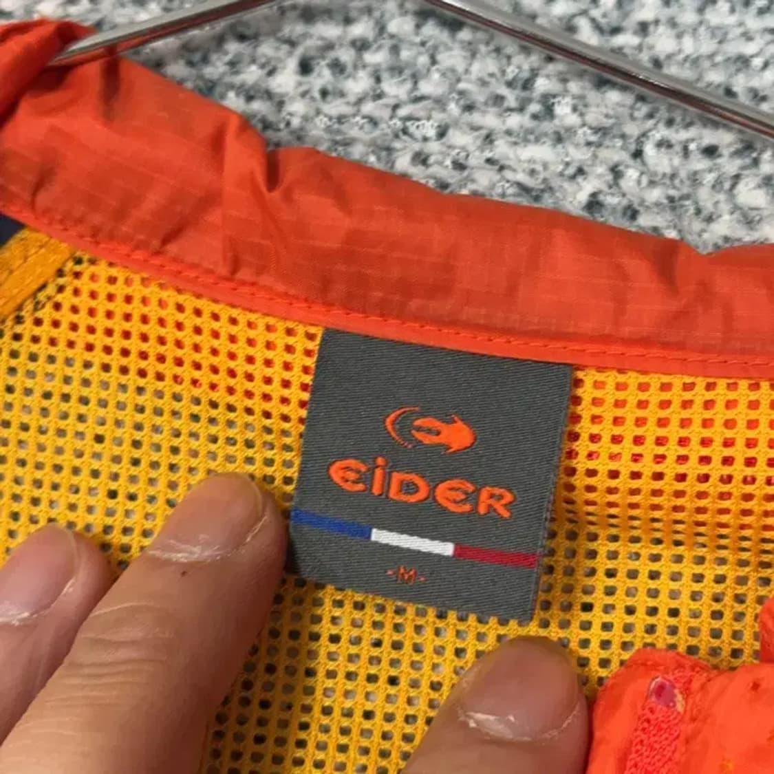 아이더 오렌지 멀티컬러 기능성 운동 바람막이 M 상품이미지3