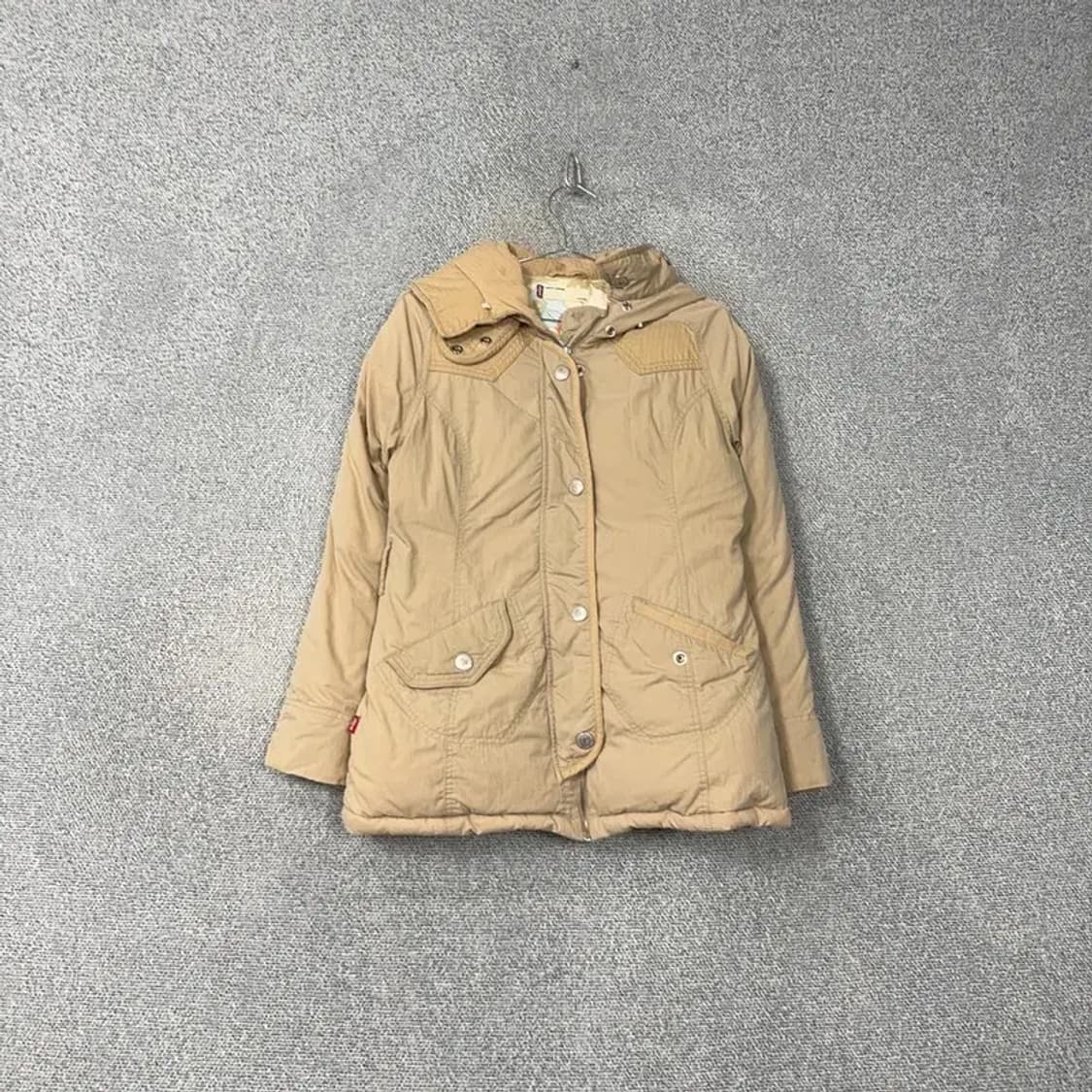 리바이스 여성 캐주얼 덕다운 베이지 패딩 M 상품이미지1