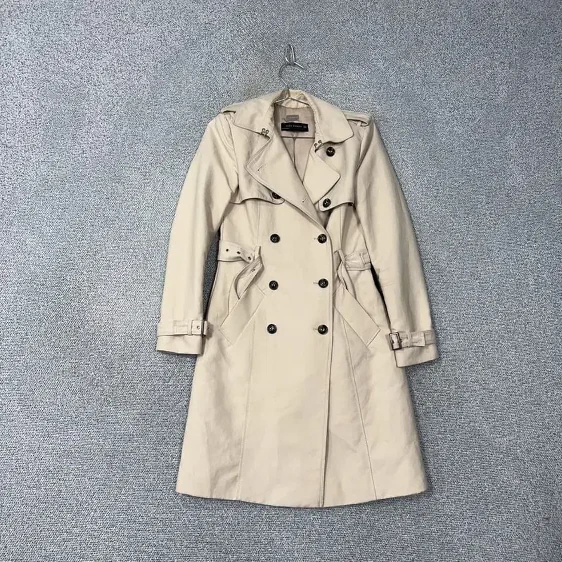자라 크림 베이지 여성 클래식 트렌치 코트 XS 상품이미지1