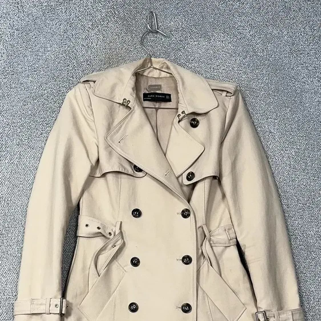 자라 크림 베이지 여성 클래식 트렌치 코트 XS 상품이미지3