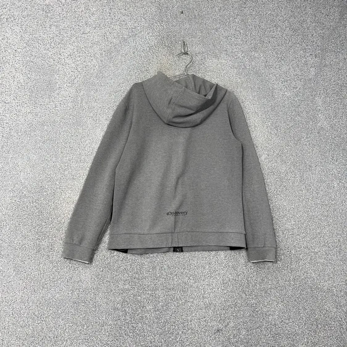 디스커버리 그레이 로고 기능성 캐주얼 후드집업 105 상품이미지2