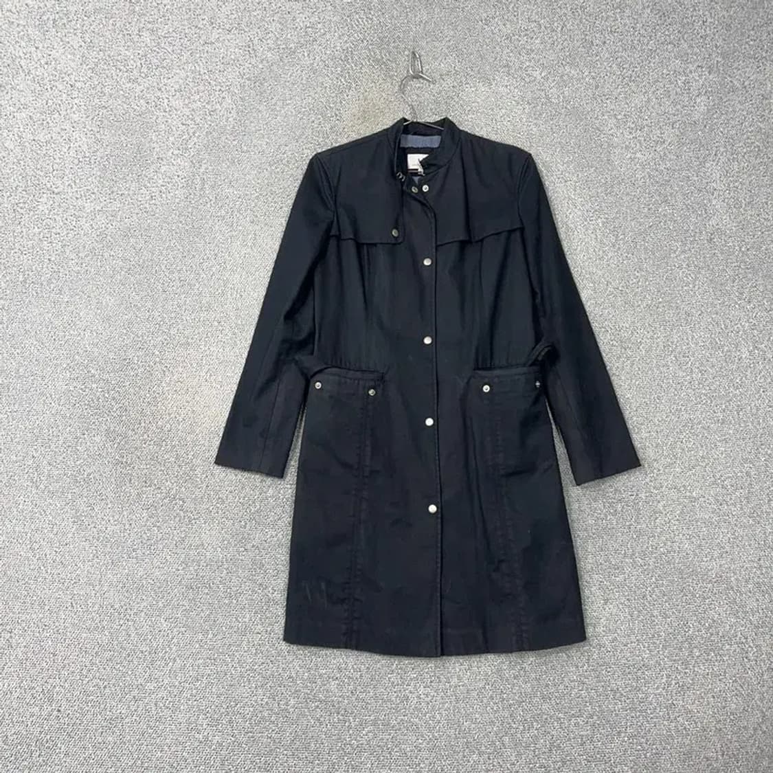 알마니 익스체인지 여성 캐주얼 버튼 벨티드 네이비 코트 S 상품이미지1