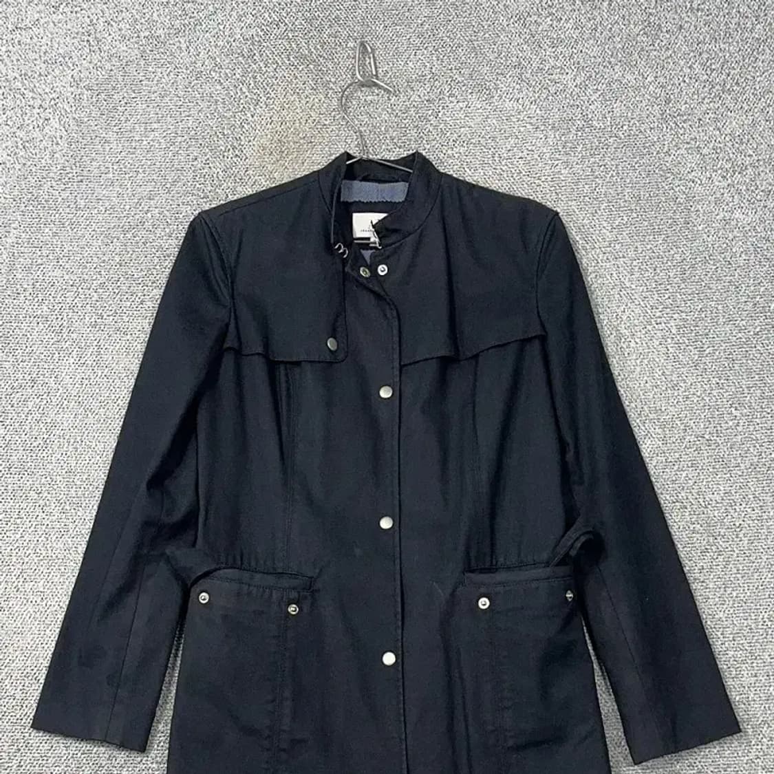 알마니 익스체인지 여성 캐주얼 버튼 벨티드 네이비 코트 S 상품이미지3