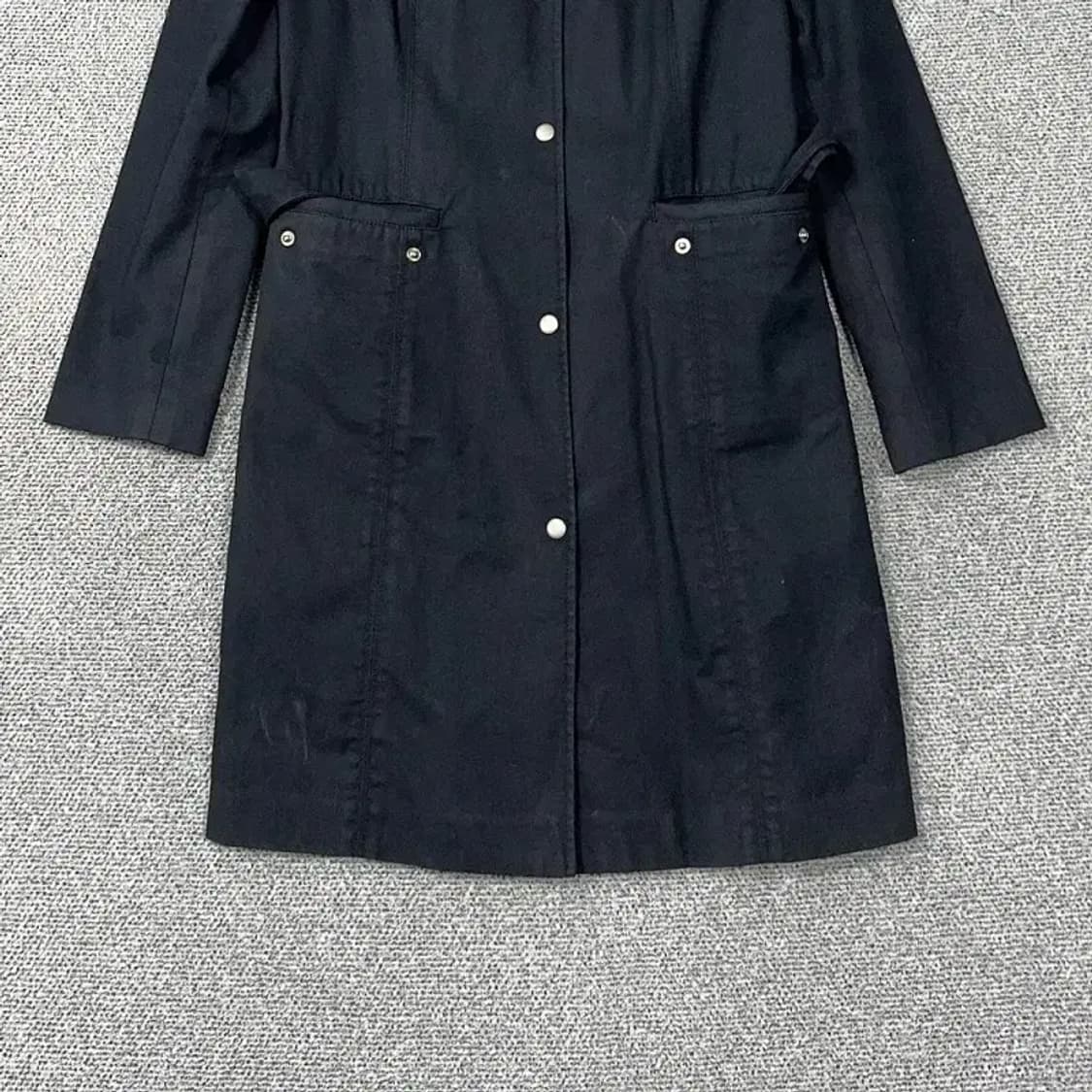알마니 익스체인지 여성 캐주얼 버튼 벨티드 네이비 코트 S 상품이미지4