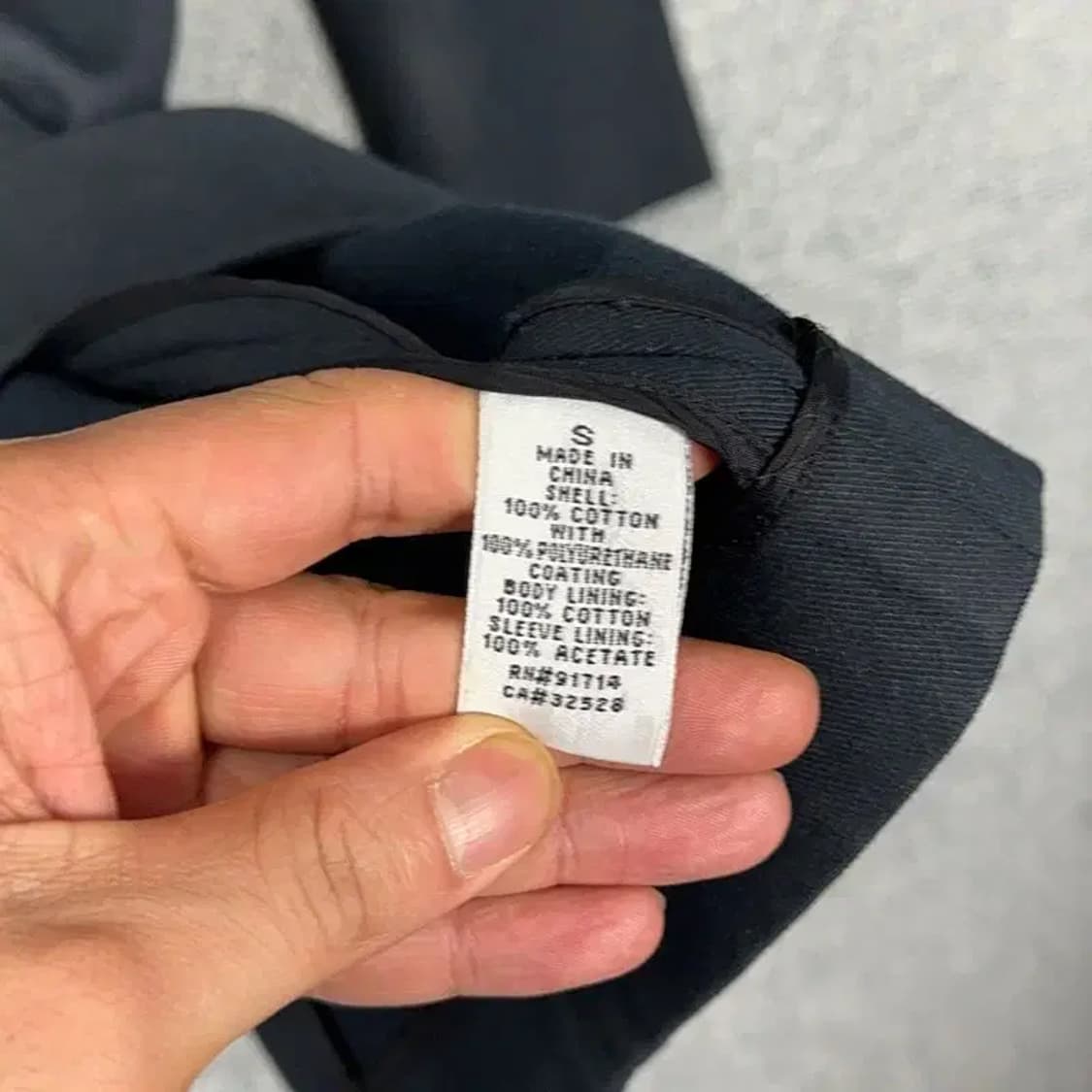 알마니 익스체인지 여성 캐주얼 버튼 벨티드 네이비 코트 S 상품이미지6