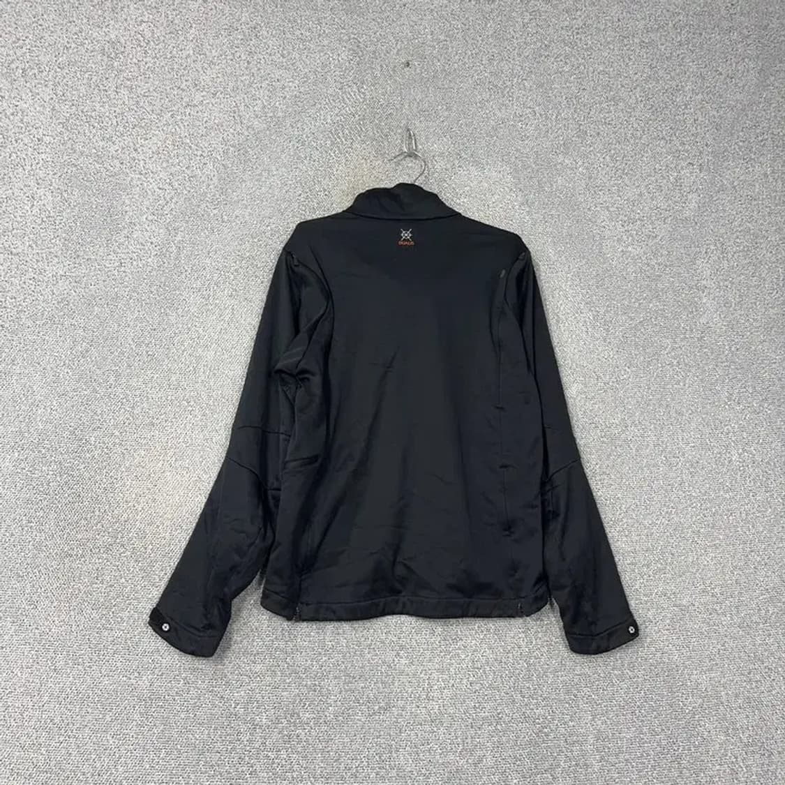 데상트 로고 올블랙 기능성 집업 자켓 XL 상품이미지2