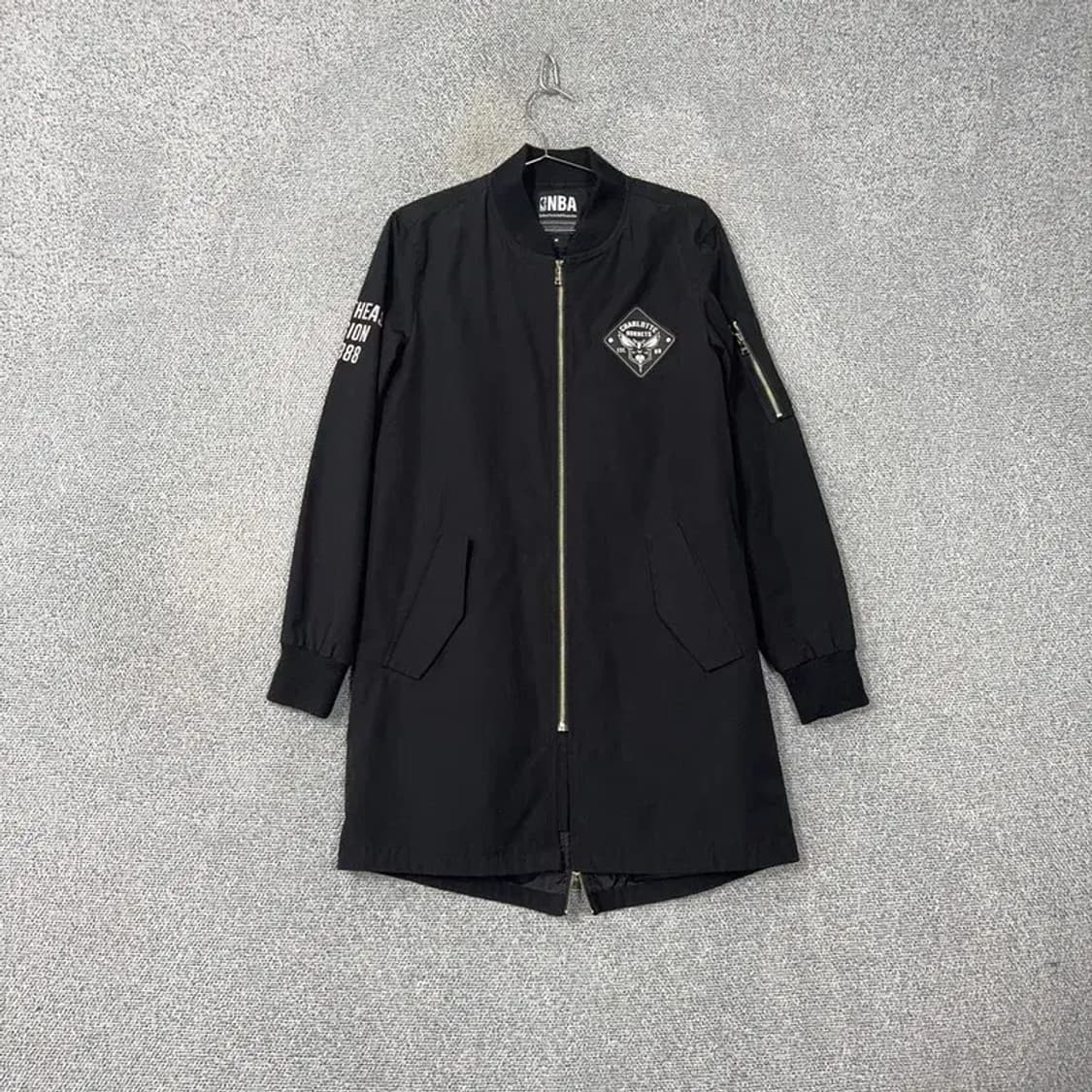 NBA 프린팅 로고 MA-1 롱 블루종 자켓 M 상품이미지1