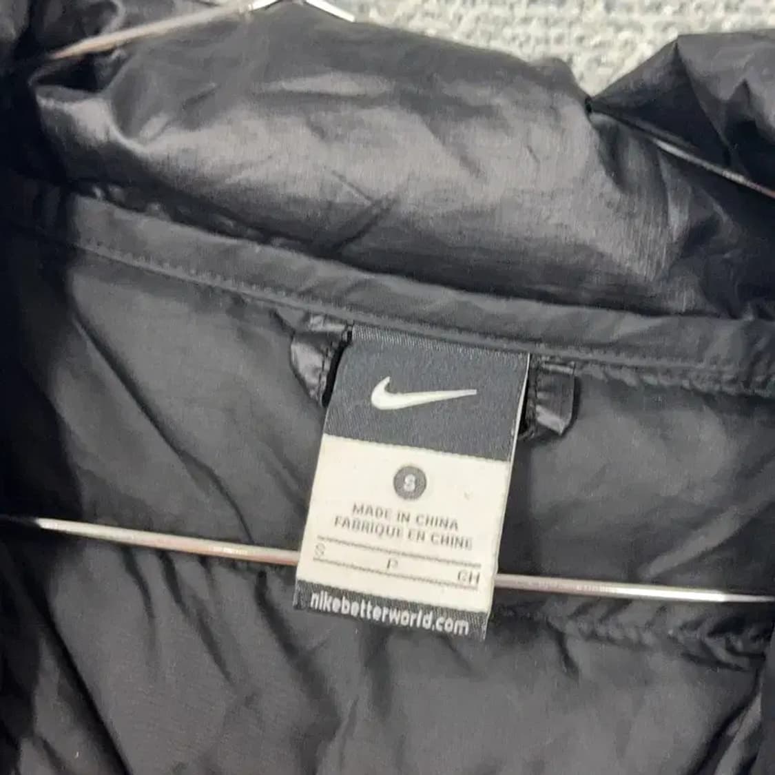 나이키 블랙 로고 빈티지 포켓 구스다운 거위털 패딩 조끼 S 상품이미지5