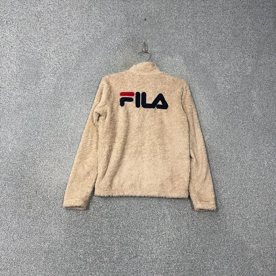 휠라 베이지 양털 플리스 후리스 XS 상품이미지2