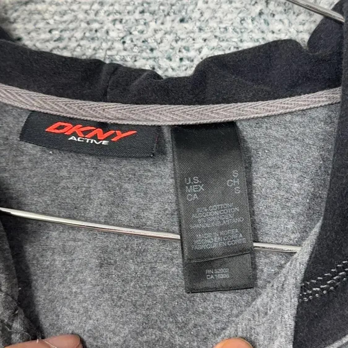 DKNY 그레이 Y2K 트랙 후드집업 S 상품이미지3