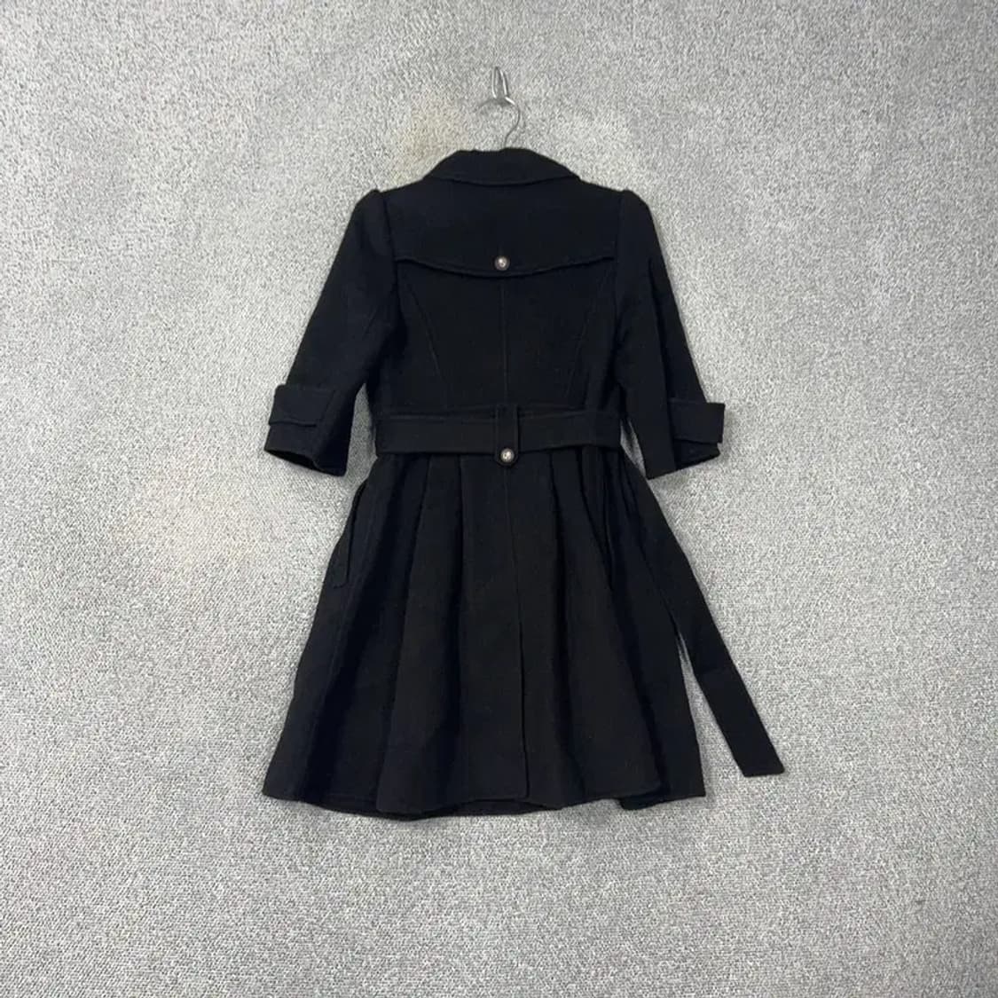 솔로이스트 여성 클래식 블랙 울 벨티드 코트 55 상품이미지2