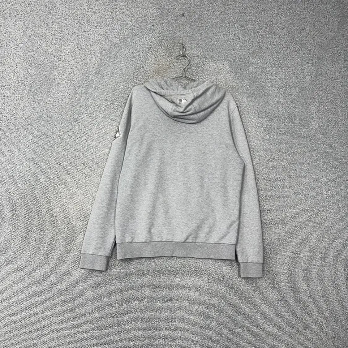 MLB 뉴욕양키즈 프린팅 로고 그레이 후드티 100 상품이미지2