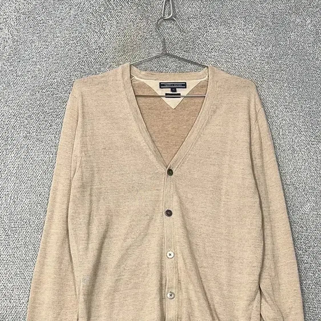 타미힐피거 린넨코튼 베이지 가디건 M 상품이미지3