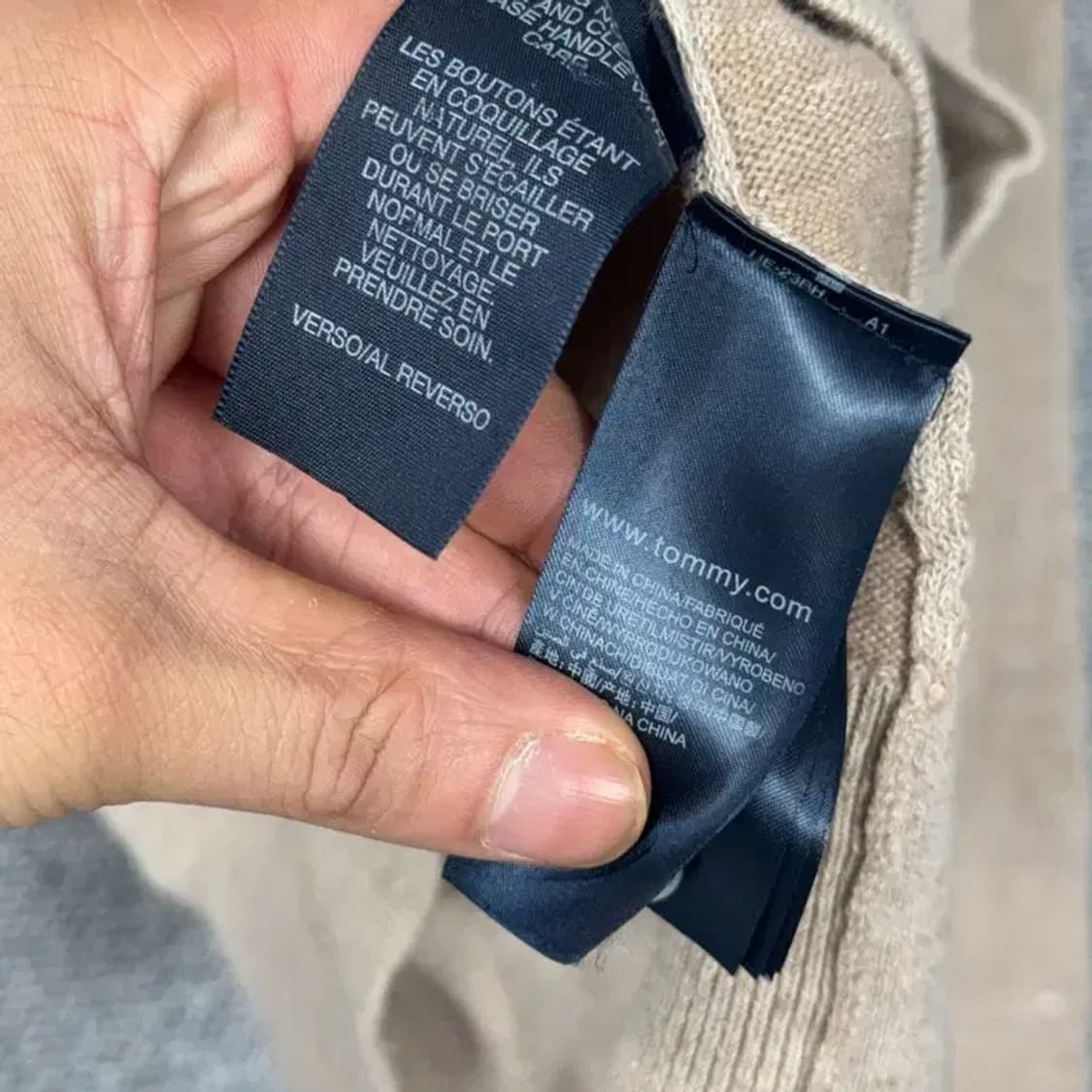 타미힐피거 린넨코튼 베이지 가디건 M 상품이미지6