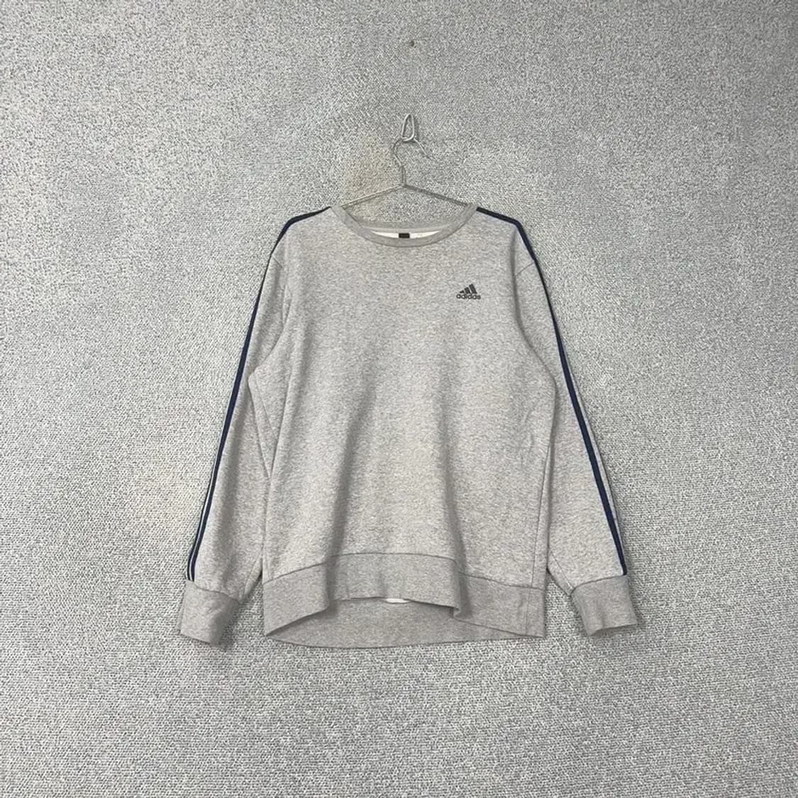 아디다스 삼각로고 삼선 그레이 맨투맨 110 상품이미지1