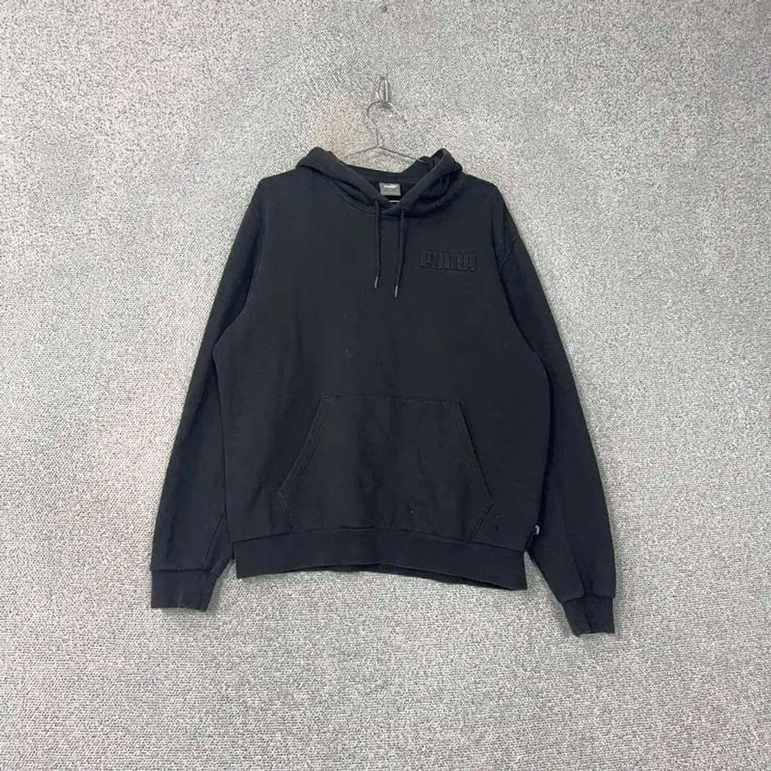 푸마 올블랙 로고 후드티 L 상품이미지1