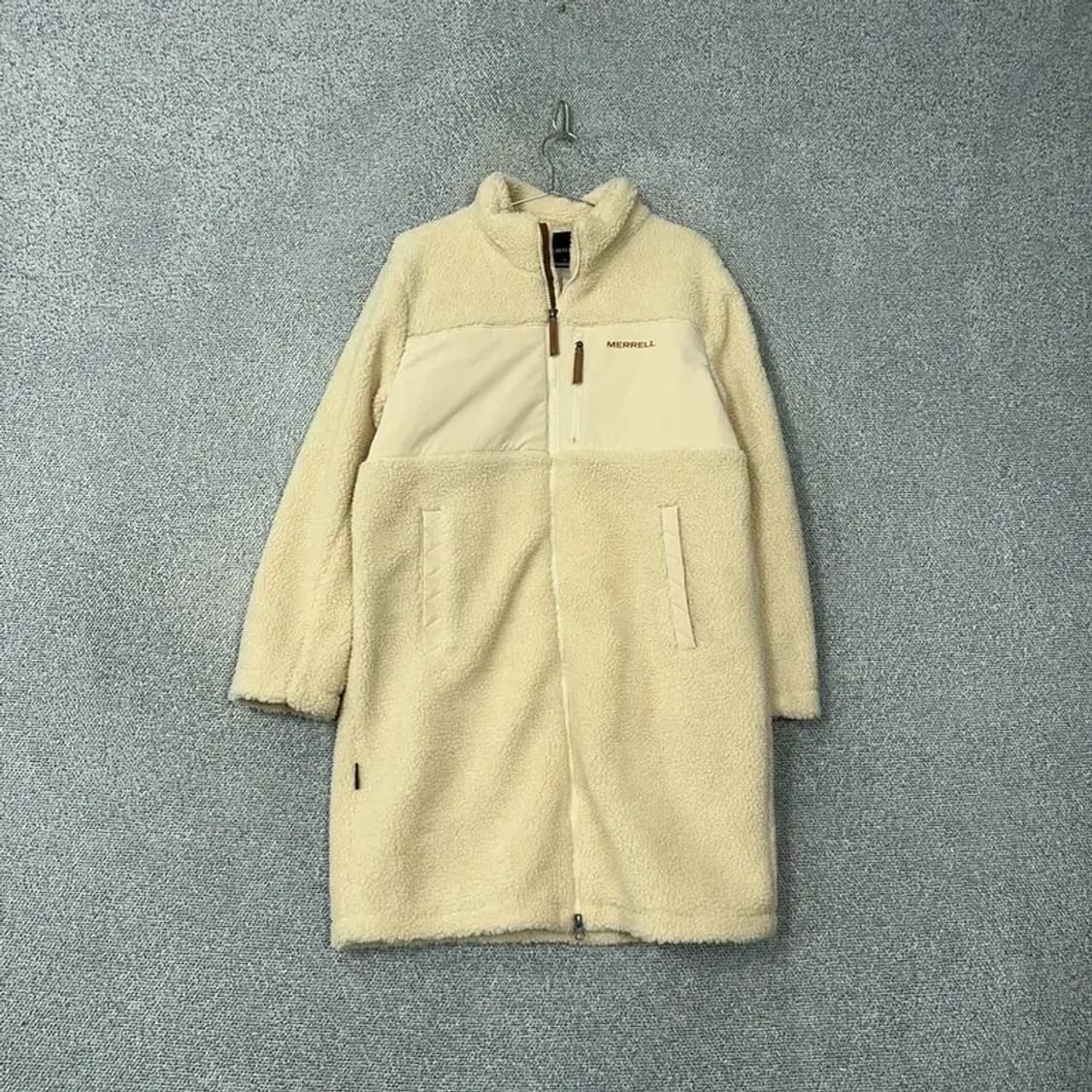머렐 크림 베이지 여성 양털 뽀글이 후리스 코트 105 상품이미지1