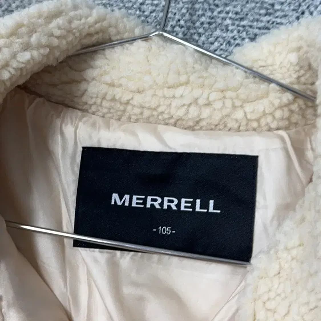 머렐 크림 베이지 여성 양털 뽀글이 후리스 코트 105 상품이미지3