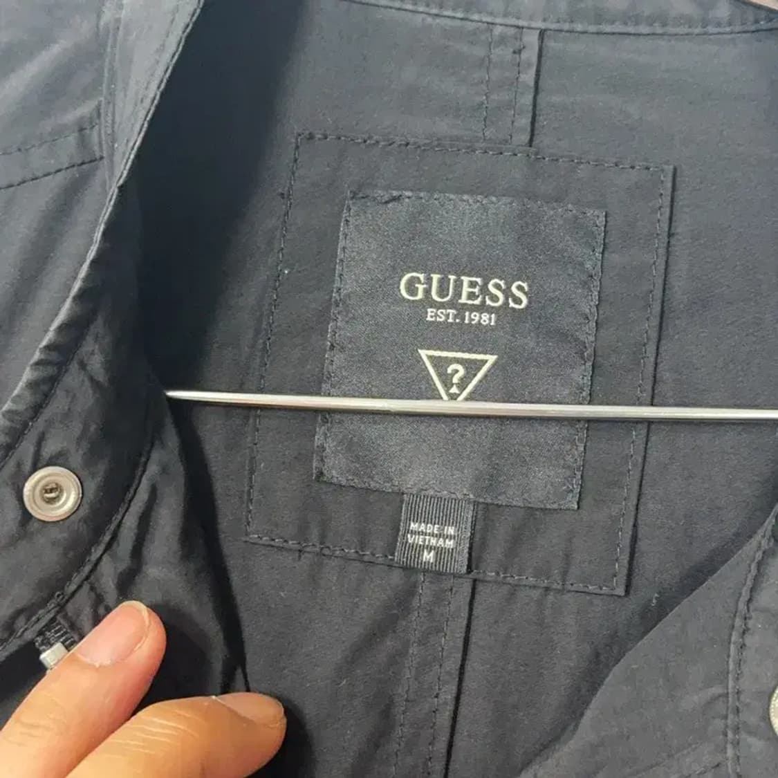 게스 남성 블랙 코튼 자켓 M 상품이미지3