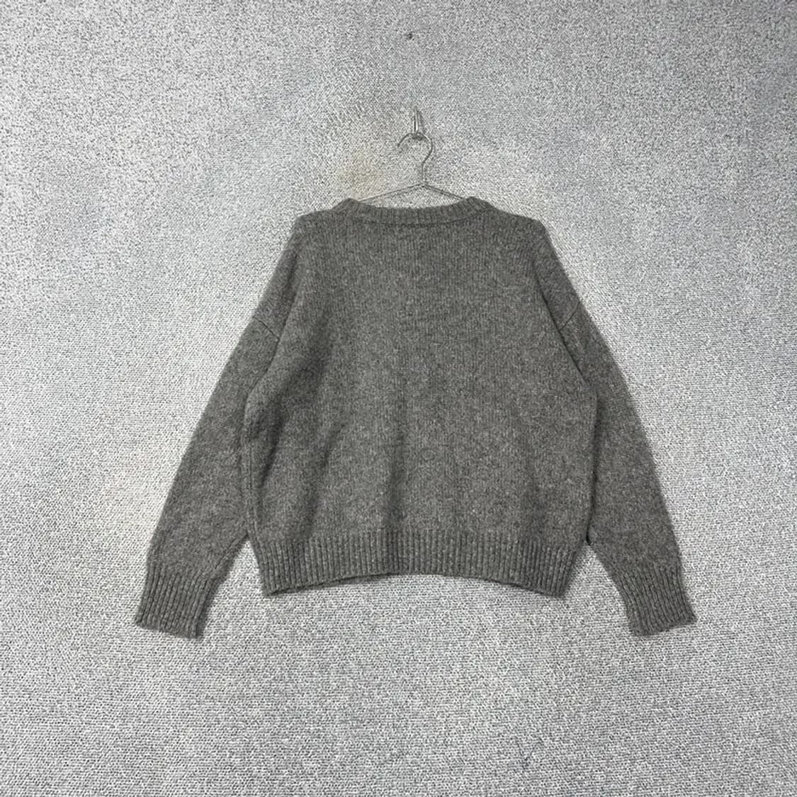 자라 빈티지 그레이 끈 울 니트 L 상품이미지2