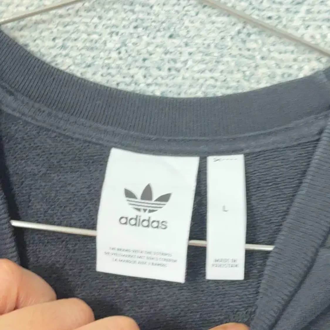 아디다스 불꽃 로고 블랙 맨투맨 L 상품이미지3