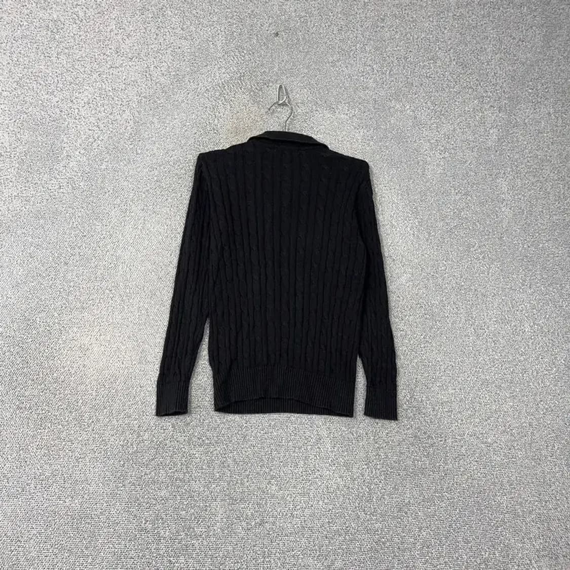 US 폴로 아쎈 블랙 꽈배기 카라 니트 S 상품이미지2