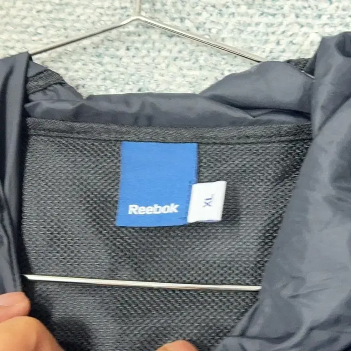 리복 블랙 기능성 우븐 코트 XL 상품이미지4