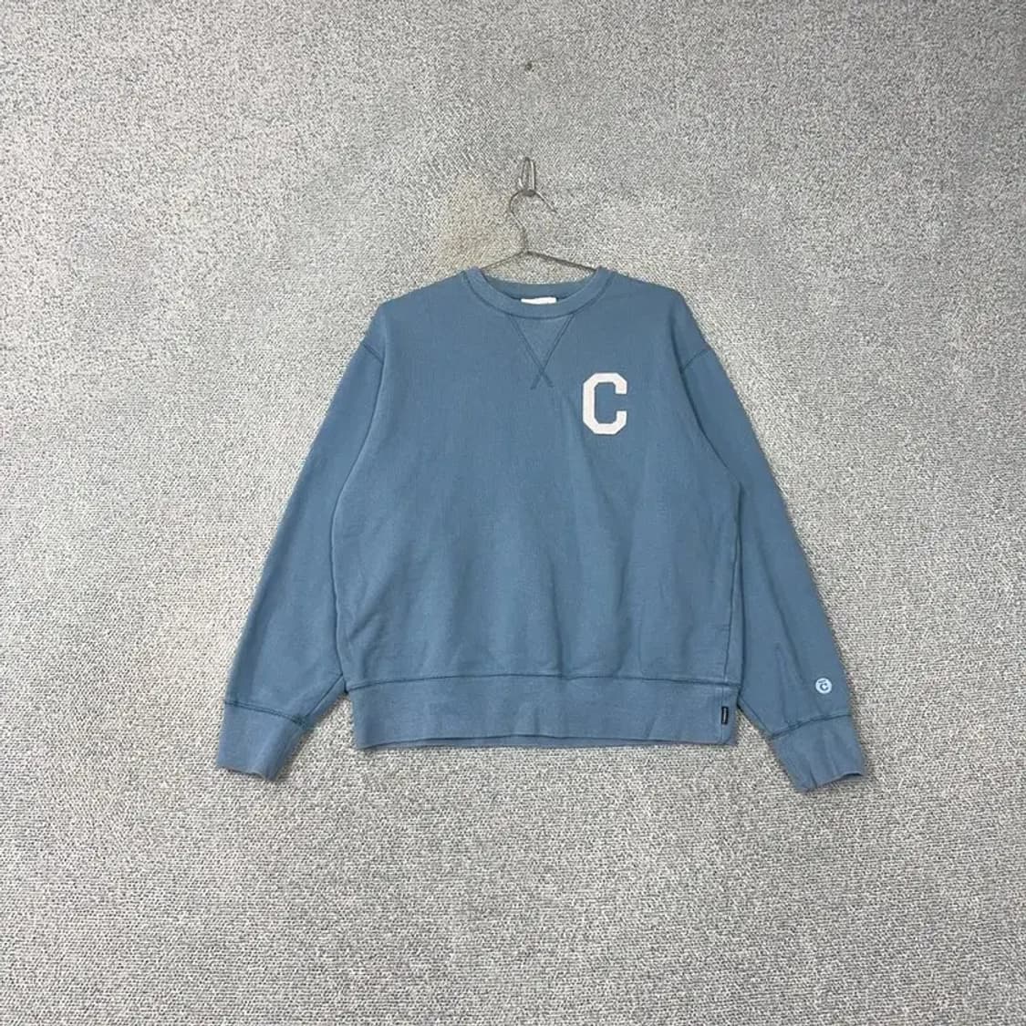 커버낫 로고 블루 맨투맨 M 상품이미지1