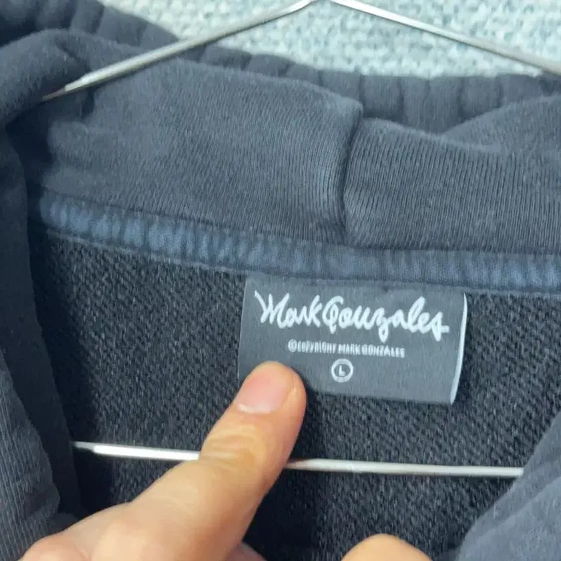 마크곤잘레스 프린팅 로고 블랙 후드티 L 상품이미지3