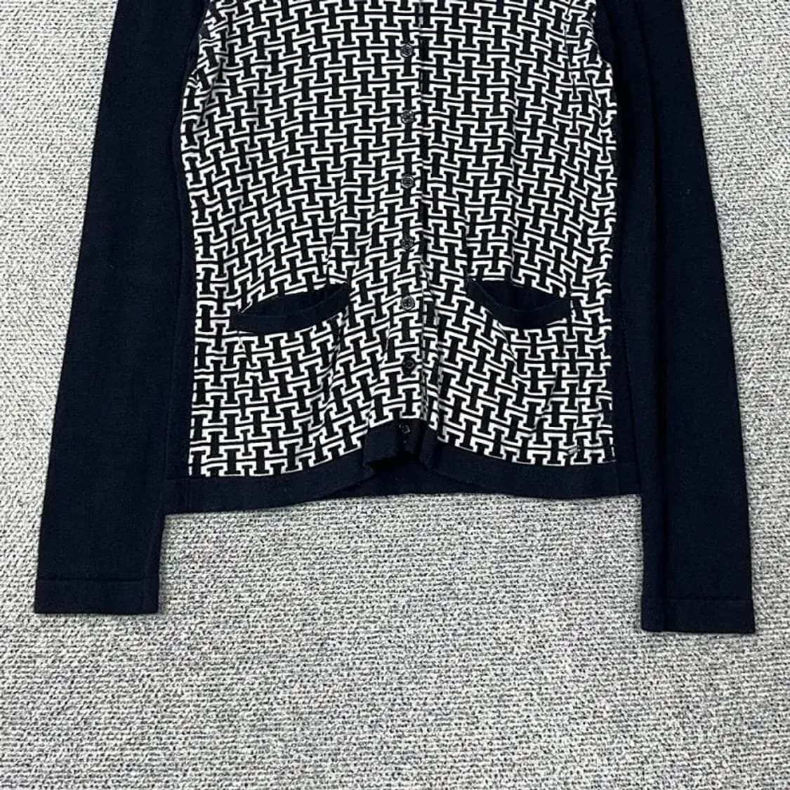 타미힐피거 체크 블랙 가디건 XS 상품이미지4