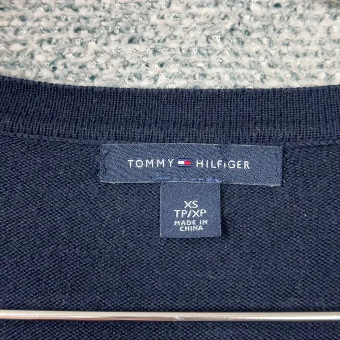 타미힐피거 체크 블랙 가디건 XS 상품이미지5