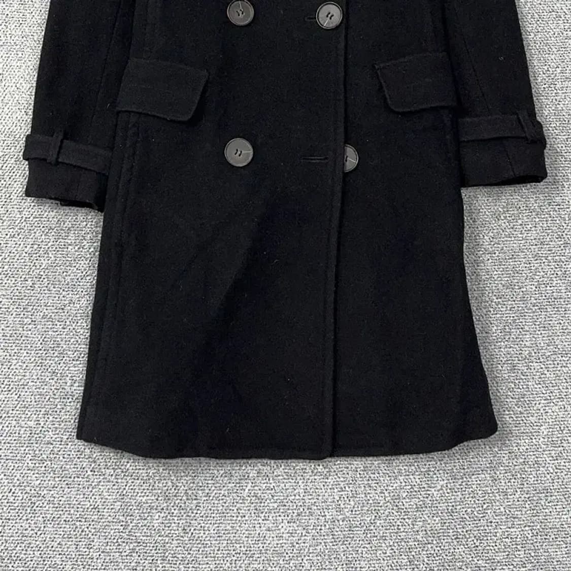 시슬리 앙고라 블랙 더블 코트 44 상품이미지4