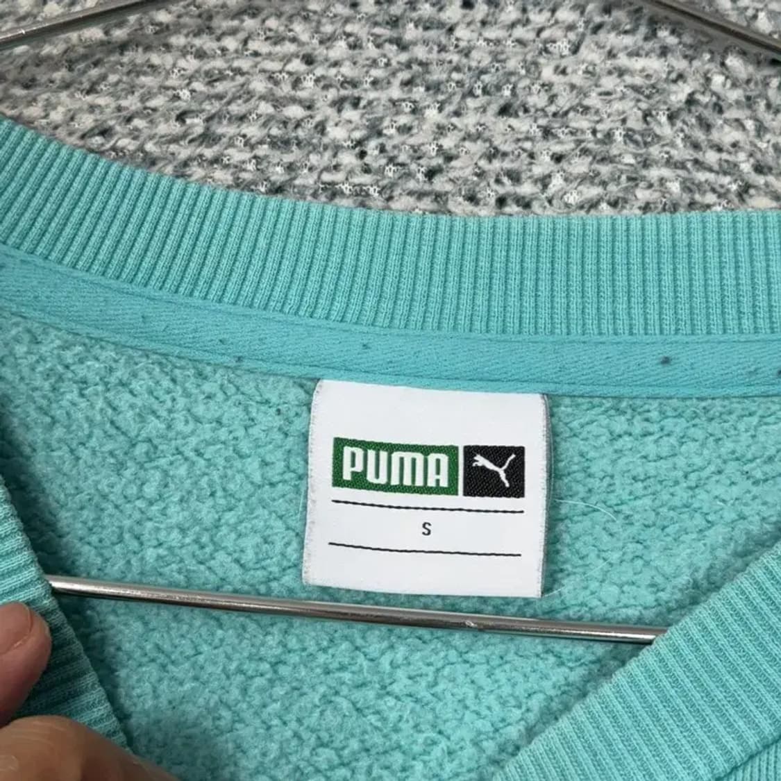 푸마 로고 민트 맨투맨 S 상품이미지3
