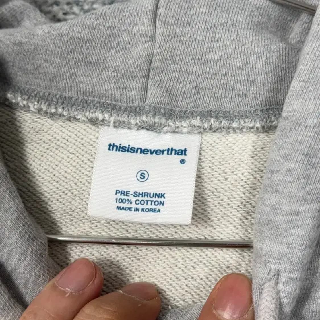 디스이즈네버댓 로고 그레이 후드티 S 상품이미지3
