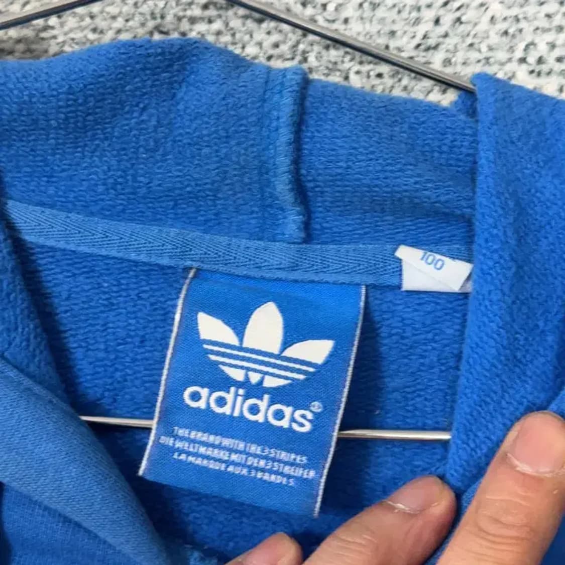 아디다스 프린팅 블루 후드티 100 상품이미지3