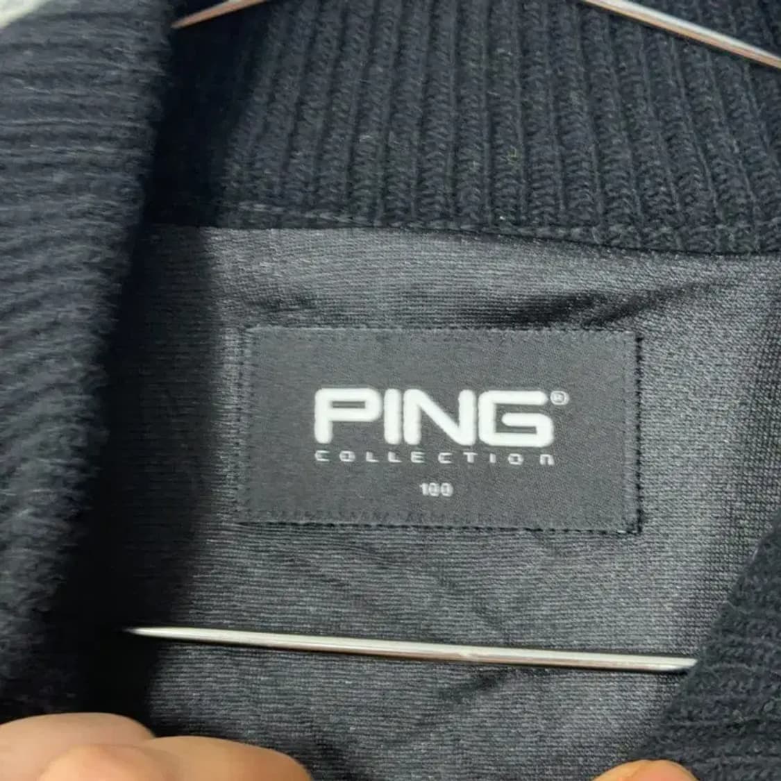 핑 프린팅 캐주얼 남성 골프 니트 집업 M 상품이미지3