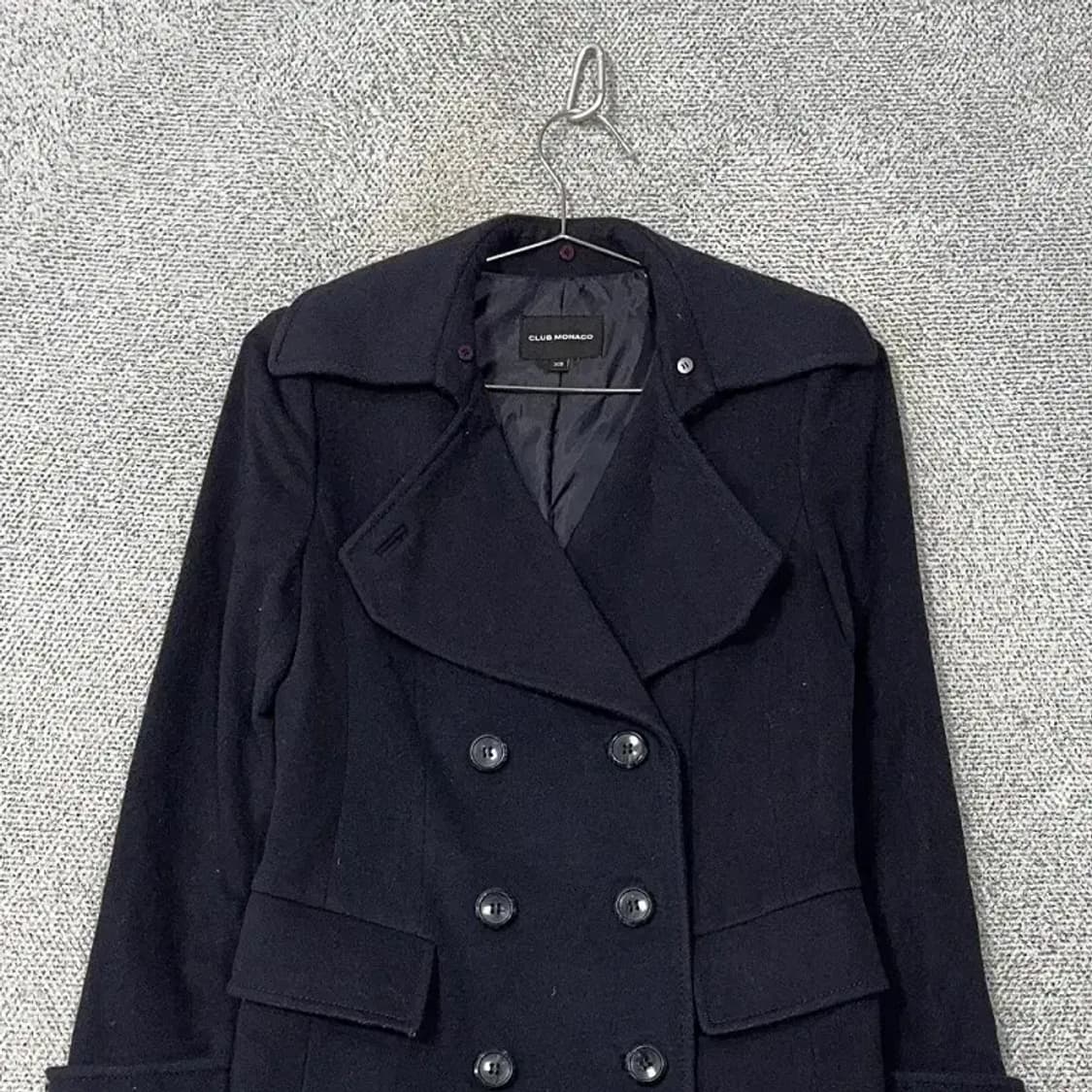 클럽모나코 네이비 여성 클래식 캐주얼 울 피코트 XS 상품이미지3