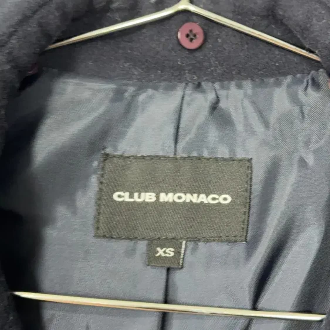 클럽모나코 네이비 여성 클래식 캐주얼 울 피코트 XS 상품이미지5