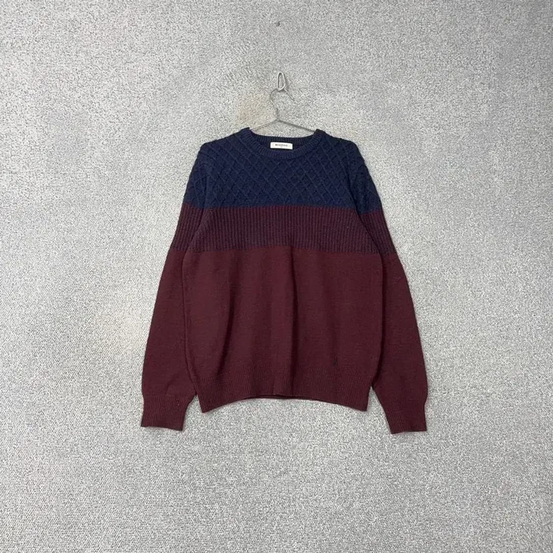 빈폴 남성 클래식 캐주얼 버건디 니트 105 상품이미지1