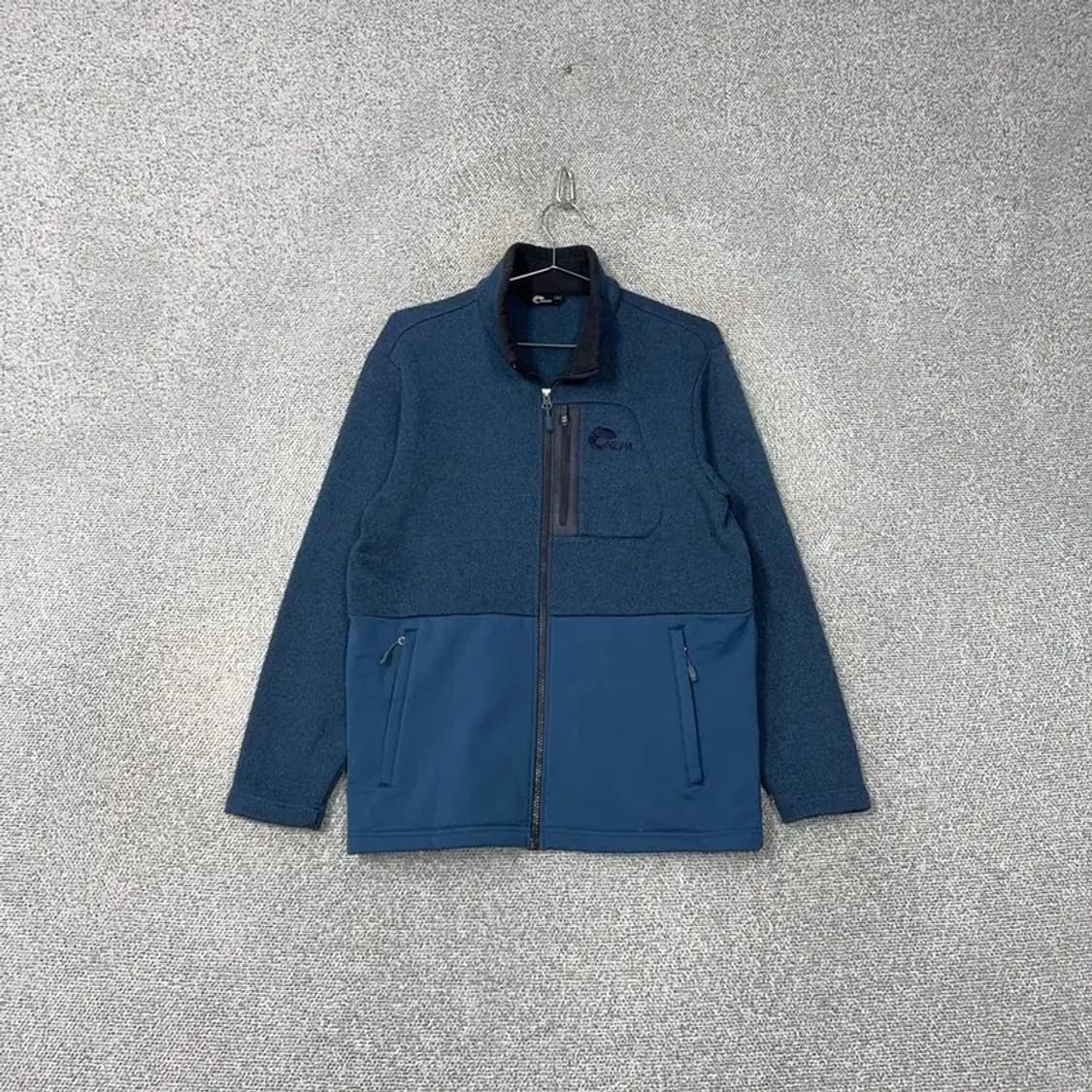 네파 네이비 로고 투톤 캐주얼 후리스 집업 95 상품이미지1