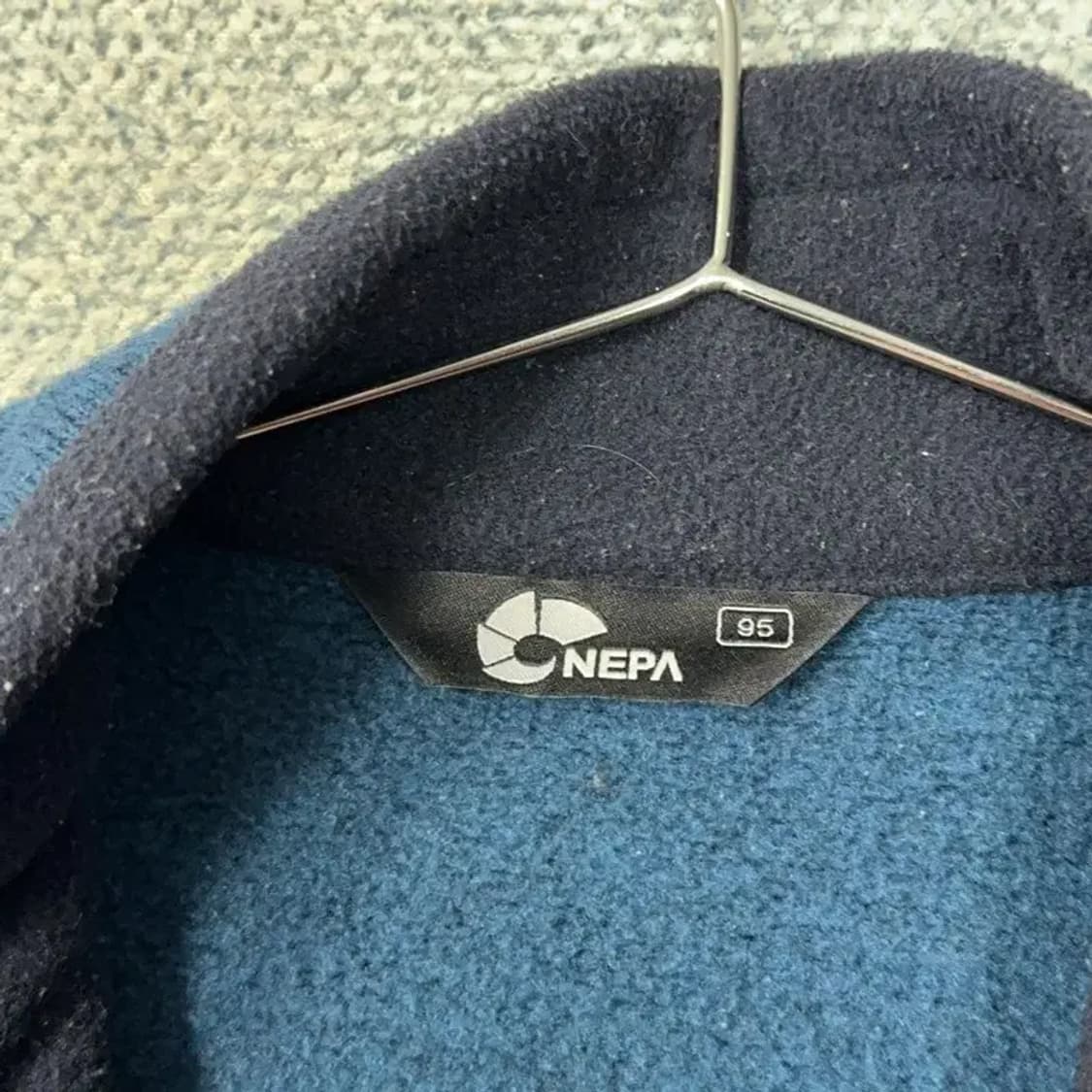 네파 네이비 로고 투톤 캐주얼 후리스 집업 95 상품이미지3