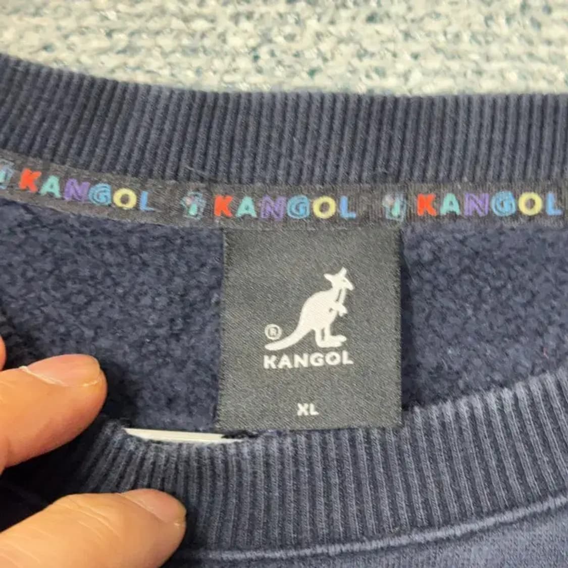 캉골 빅로고 캐주얼 네이비 맨투맨 XL 상품이미지3