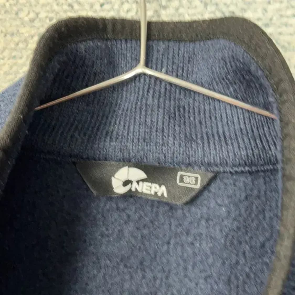 네파 네이비 배색 로고 캐주얼 후리스 집업 95 상품이미지3