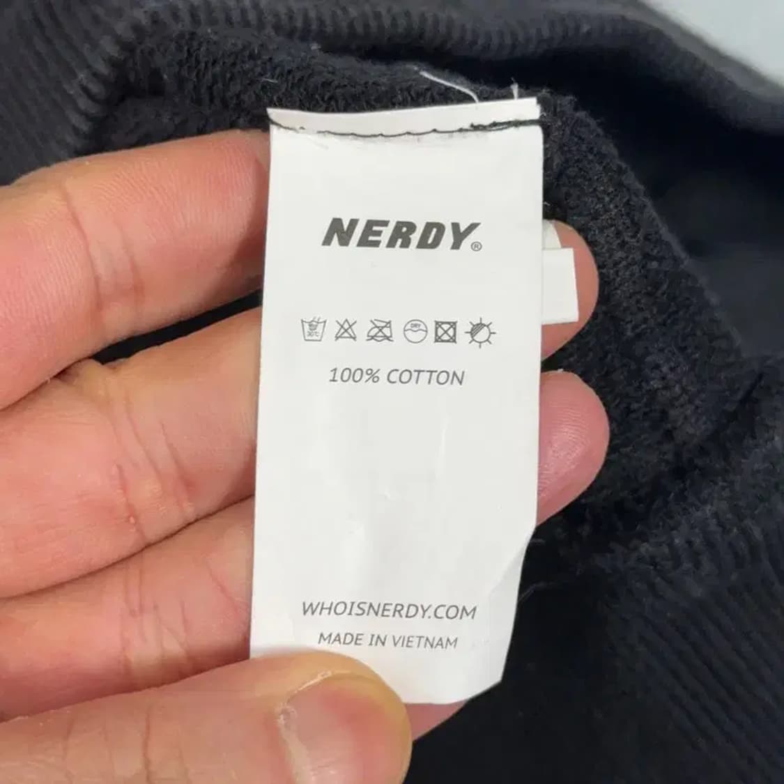 널디 프린팅 로고 블랙 오버핏 스웻 후드티 M 상품이미지4