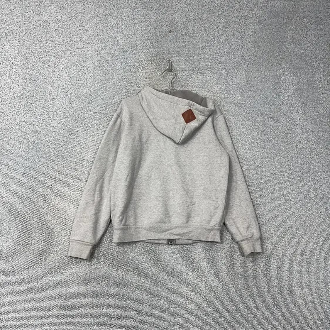 노스페이스 라이트 그레이 박스 레드 로고 후드집업 90 상품이미지2