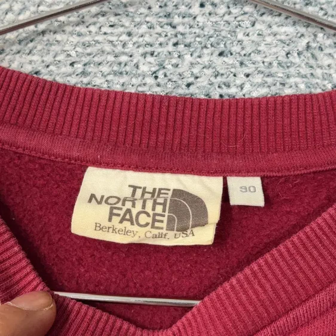 노스페이스 버건디 로고 맨투맨 90 상품이미지3