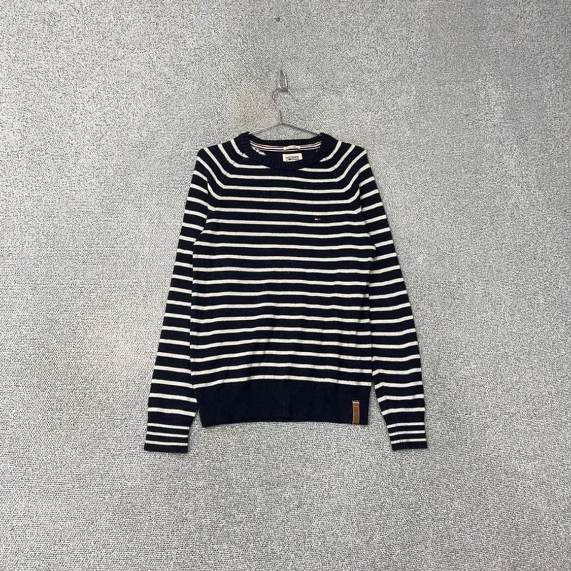 타미힐피거 로고 스트라이프 캐주얼 니트 M 상품이미지1