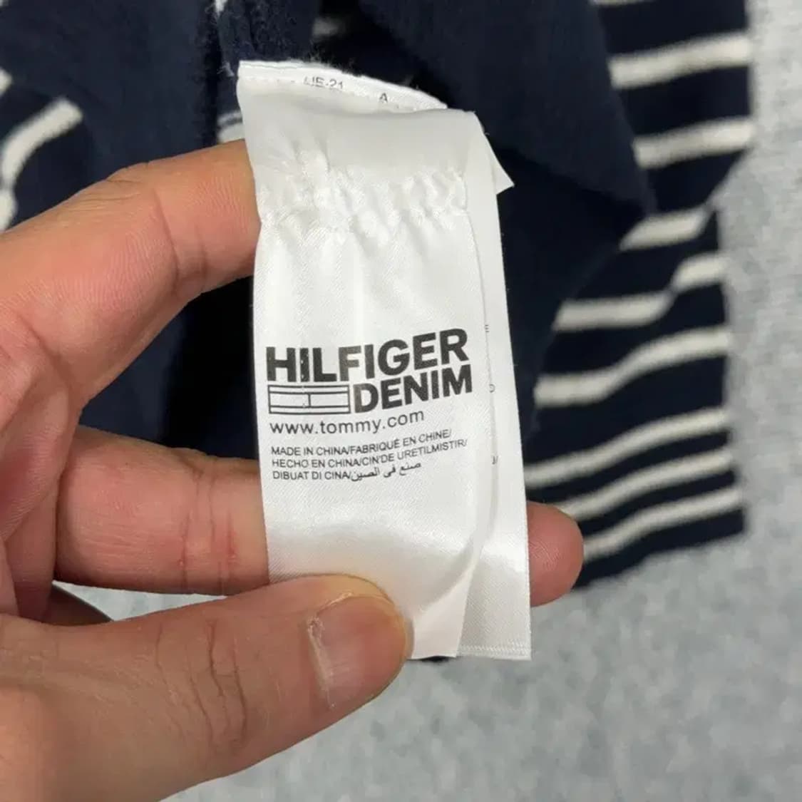 타미힐피거 로고 스트라이프 캐주얼 니트 M 상품이미지6