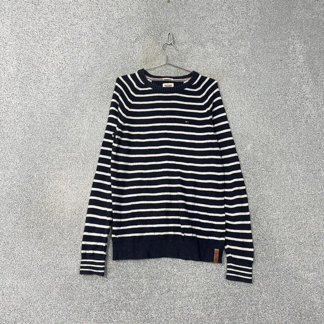 타미힐피거 네이비 스트라이프 남성 캐주얼 니트 L 상품이미지1